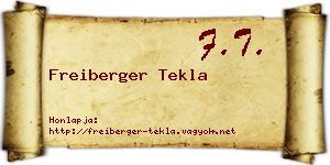 Freiberger Tekla névjegykártya