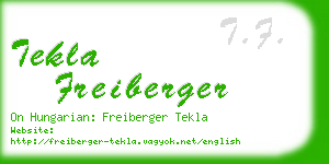 tekla freiberger business card